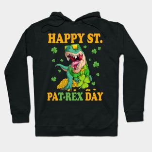 Happy St Pat Rex Day Lucky T-Rex Dinosaur St Patricks Day Hoodie